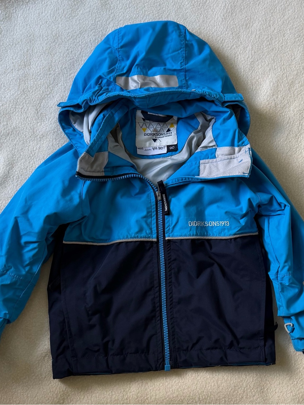 Didriksons 1913 kids waterproof jacket size 90